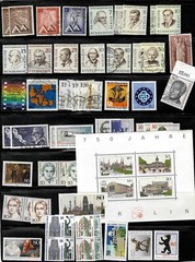 GERMANY BERLIN USED MH AND MNH COLLECTION ON STOCK SHEETS A10