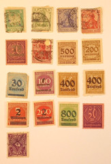 (17) Germany Stamps Mixed Lot Deutsches Reich 1920s Overprint MH Used
