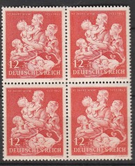 Stamp Germany Mi 859 Sc B246 Block 1943 WWII Fascism Winter Winter Welfare MNH
