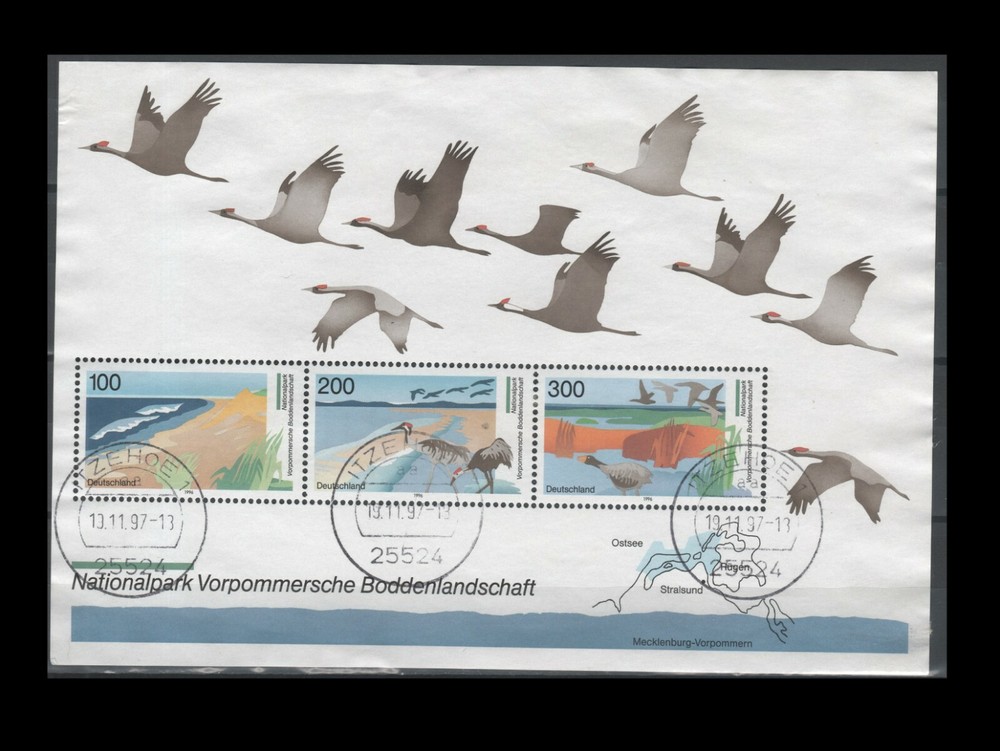 Germany 1937 German National Parks Souvenir Sheet of (USED)