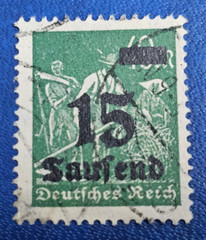 Stamp Germany Deutsches Reich 15 000 Mark 1923 Mi. Nr. 279 [🇩🇪34603]