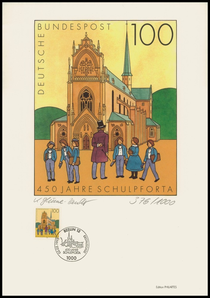 ART-EDITION 1992 GERMANY 1675 SCHULPFORTA KINDER – HAND-SIGNED !!