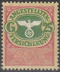 Stamp Germany Revenue WWII 3rd Reich Era Medical Employment Insurance Set MNG