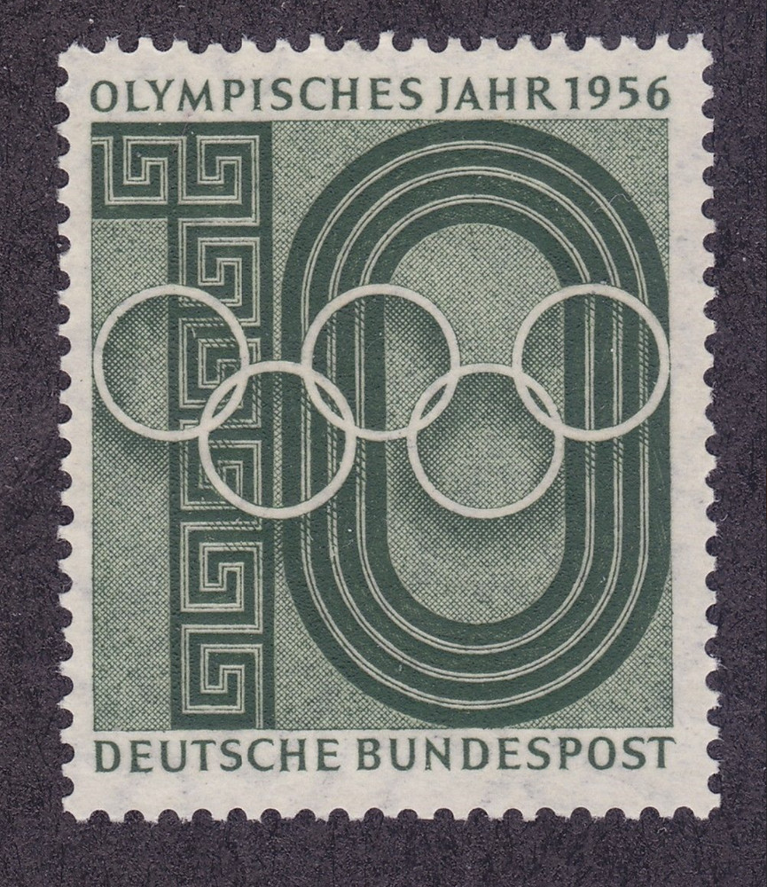 BRD FRG #Mi231 MNH 1956 Olympic Rings Over Numeral [742 YT107 SG1157]
