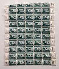 Sheet of 50 German Deutsches Reich Kriegsmarine torpedo boat Postage Stamps