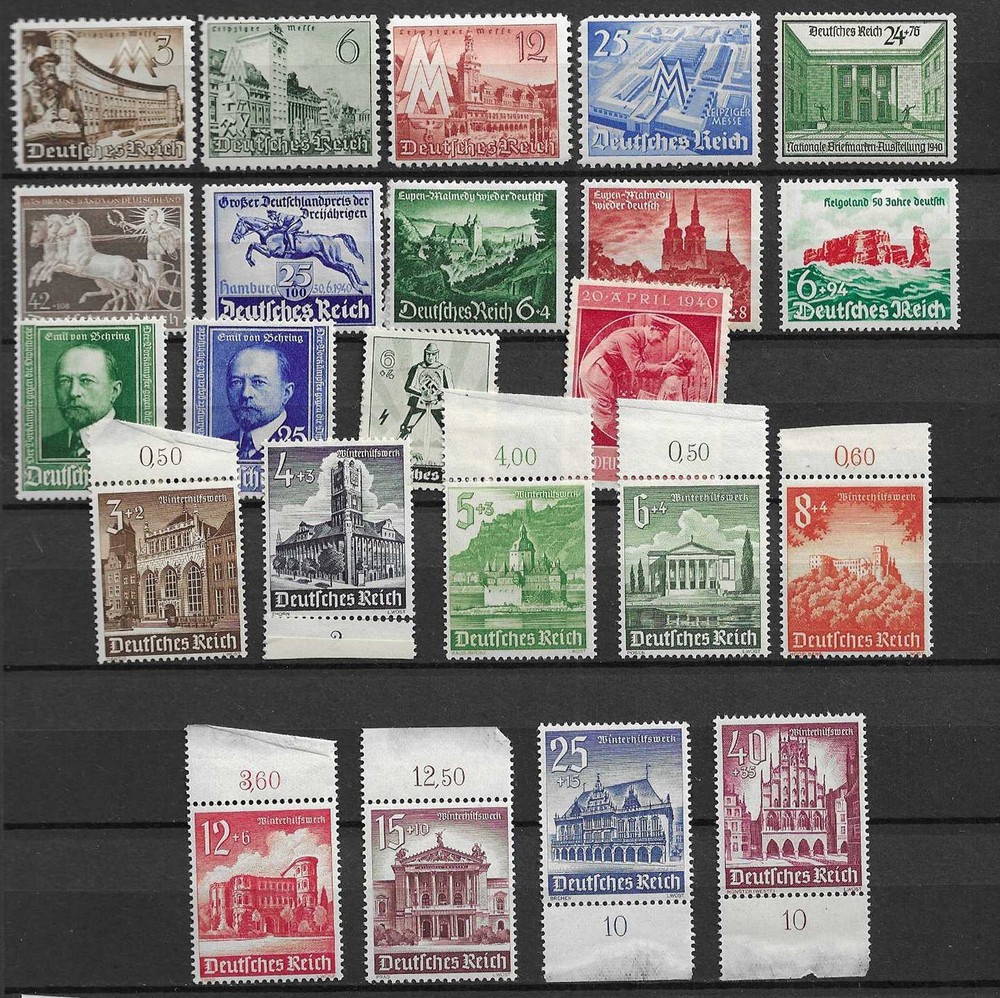German Empire Third Reich 1940 year MH, last set MNH