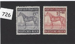 MNH Germany stamp set / B244 & B245 / 1943 Vienna Austria Gran Prix Horse Race