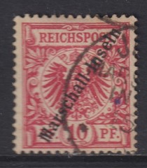 German Marshall Islands 1897 MI 3 TypeI CANC VF / CAT VALUE $130