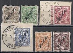 Marianen 1900 MI 1II-6II several signed CANC VF
