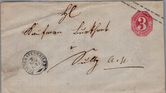 GERMANY 1872 WURTTEMBERG POSTAL HISTORY STATIONERY COVER ADDR & POSTMARK