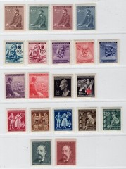 GERMANY 3rd REICH BOHEMIA MORAVIA SEMI-POSTAL ISSUES B9-B28 PERFECT MNH