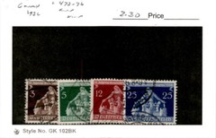 Germany, Postage Stamp, #473-476 Used, 1936 Municipalities (AG)