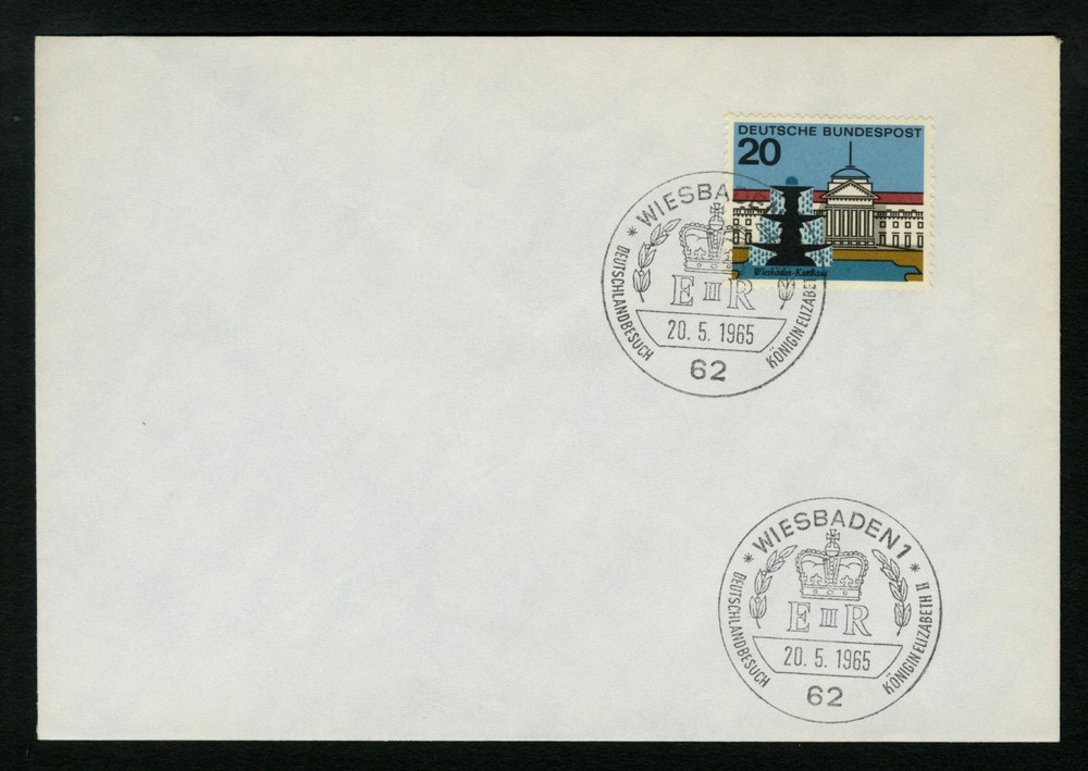 Germany Postal History Cover sc 873 Stamp – Wiesbaden Postmark Cancel