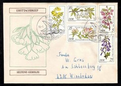 1981 Germany DDR FDC Rare Trees Shrubs Michel 2573-2577 Scott 2151-2155 circulat