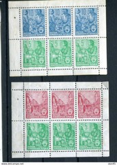 Germany 1953/1955 3 Booklet panes Sc 188 a/188b/227a see description 12378