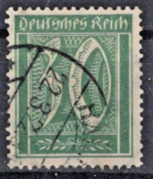 Germany 165 Used FVF 1921 30pf blue green Numerals ZAYIX