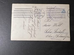 1916 Germany Feldpost Postcard Cover Kiel Navy Sailors Kriegsmarine