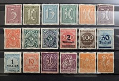 Germany Reich 1920s MNG Inflation Collection of 18 Stamps All Different