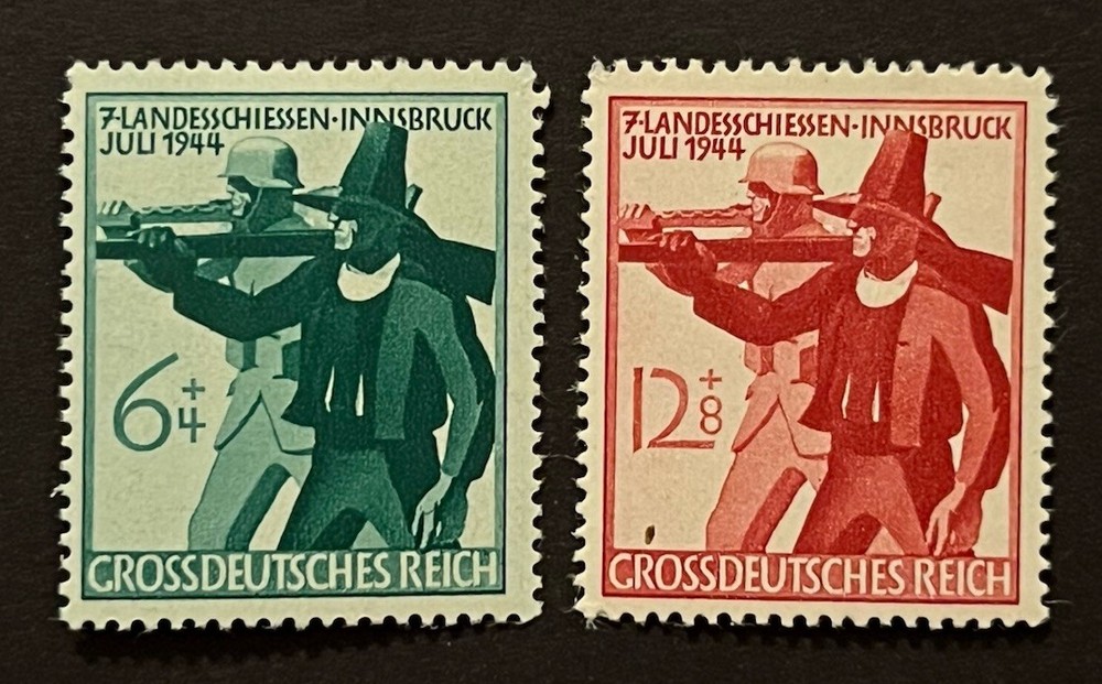 Travelstamps: 1944 Germany Stamps Scott #B278-B279 Soldier & Tirolese Rifleman