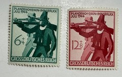 Germany 1944 Innsbruck Shooting 6+4 12+8 WWII Semi Postal MH OG