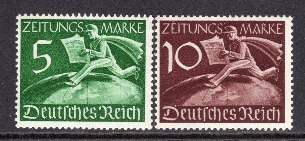 Germany Scott #P1-2 VF Unused 1939 5 Pfg Newspaper Stamps