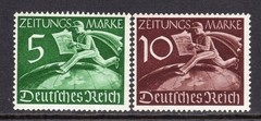 Germany Scott #P1-2 VF Unused 1939 5 Pfg Newspaper Stamps