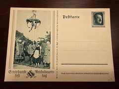 Rare WW2 WWII German Portrait Third Reich Unused Stamp post card Nuremberg 1937