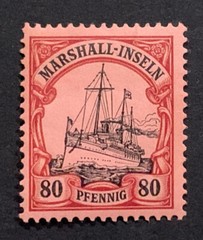 Travelstamps: GERMANY MARSHALL ISLANDS STAMPS Kaiser’s Yacht 80pf MNH OG UNWMK