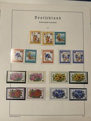 GERMANY 1976 STAMP COLLECTION USED + MINT MOUTED ON 6 PAGES