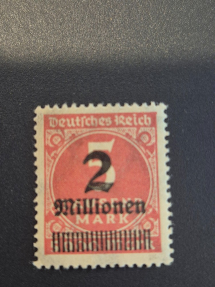 1923 German Deutsche Reich Stamp overprint 2 millionen over 5000 MNH