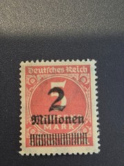1923 German Deutsche Reich Stamp overprint 2 millionen over 5000 MNH