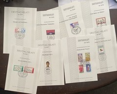 Lot of 74 Vintage German First Day Cover Issue Stamps, 1977/78/79 VGC