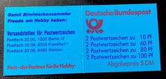 Germany #1530a Complete Booklet Pane with Cover and 8 Stamps of Sites MNH XF