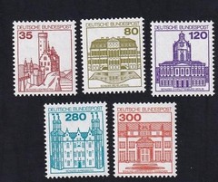 Germany 1979-1982 Towns, MNH part set of 5, sc#1308-1315