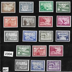 MH set B148-159 1939 & 1941 18 stamps Postal Hitlers‘ Culture fund #2304