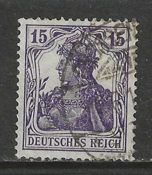 Germany 1918 15 Pfennig Germania issue used signed $ 235.00