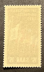 Travelstamps: 1955 Saar Germany SC#255 1955 Int’l Fair at Saarbrucken Mint OGLH