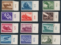 Lot Stamp Germany Mi 873-82, 84-5 1944 WWII 3rd Reich Wehrmacht Selection TR MNG