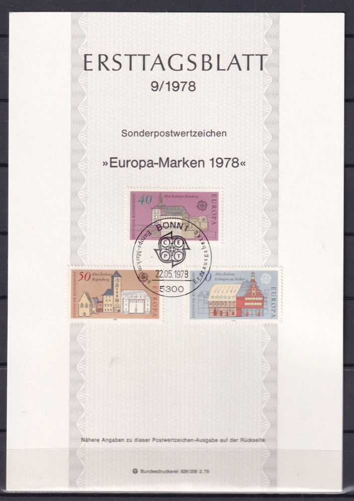 Bundesrepublik ETB 969-71 Scott 1270-2 Europa set