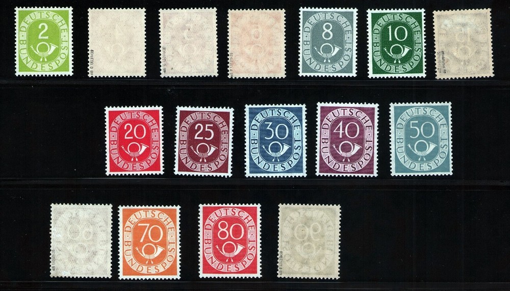 Germany 670-685 MNH** with authentications Schlegel BPP Deutschland POSTHORN