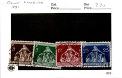 Germany, Postage Stamp, #473-476 Used, 1936 Municipalities (AE)
