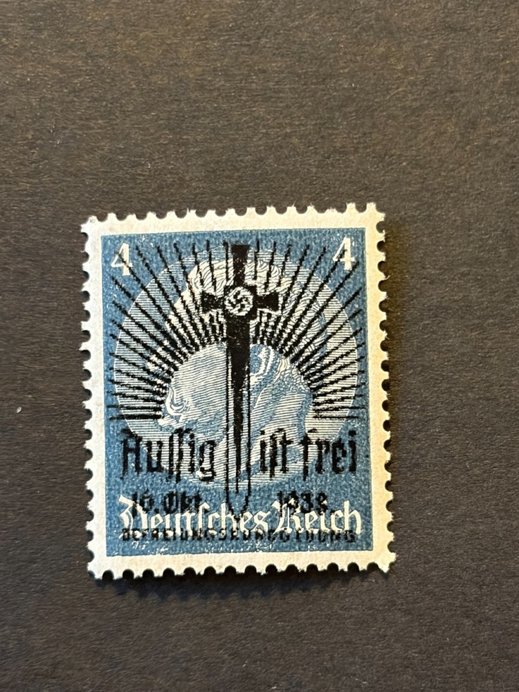 SUDETENLAND WWII GERMAN OCCUPATION Local ovpt AUSSIG 4 Rpf. MNH /s2 #526