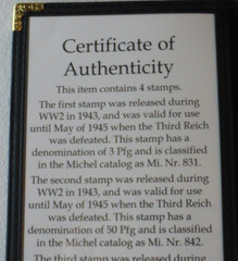 Nazi History Album *with COA* – Kriegsmarine Stamps of WW2 Third Reich, Germany