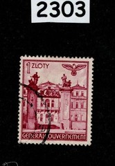 Used Stamp Sc N71 General Government Warsaw Lublin Cracow Poland WWII #2303
