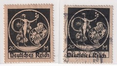 1920 Bayern Deutsches Reich Overprints 3–20 Mark Mint & Used Set
