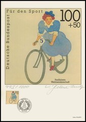 ART-EDITION 1991 GERMANY 1500 SPORT RADFAHREN-WM CYCLING – Ltd. 1.000!!