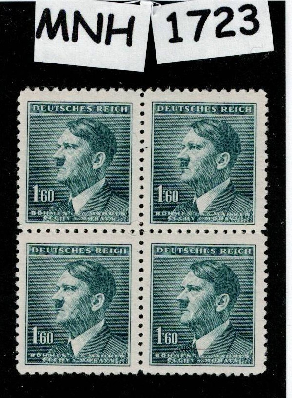 MNH stamp block Sc #71 Adolf Hitler 1942 WWII during German Occupation #1723