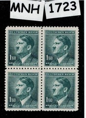 MNH stamp block Sc #71 Adolf Hitler 1942 WWII during German Occupation #1723