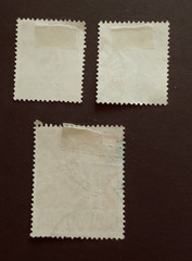 1950 SURCHARGES 3 STAMPS VF USED GERMANY DEUTSCHLAND