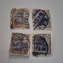 German Empire 1900s Used Postage Stamps Lot of 37 Vintage Rare #B4HB1.8